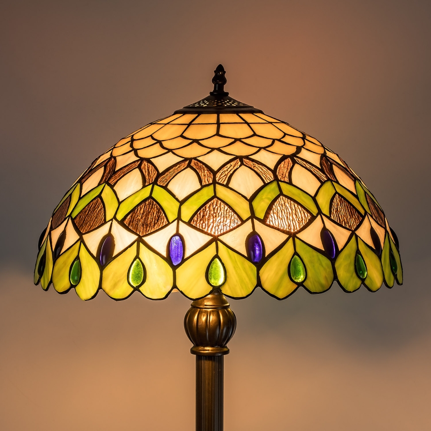 Brilagi - Επιδαπέδιο φωτιστικό Tiffany με βιτρώ MARGARET 2xE27/60W/230V