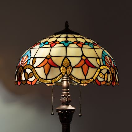 Brilagi - Επιδαπέδιο φωτιστικό Tiffany με βιτρώ MIRABELLA 2xE27/60W/230V