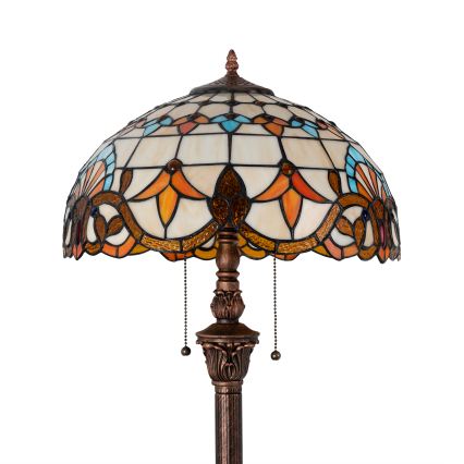 Brilagi - Επιδαπέδιο φωτιστικό Tiffany με βιτρώ MIRABELLA 2xE27/60W/230V
