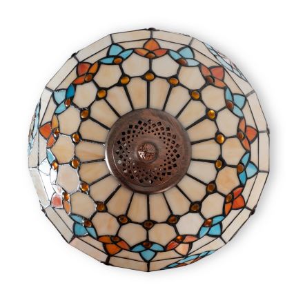 Brilagi - Επιδαπέδιο φωτιστικό Tiffany με βιτρώ MIRABELLA 2xE27/60W/230V