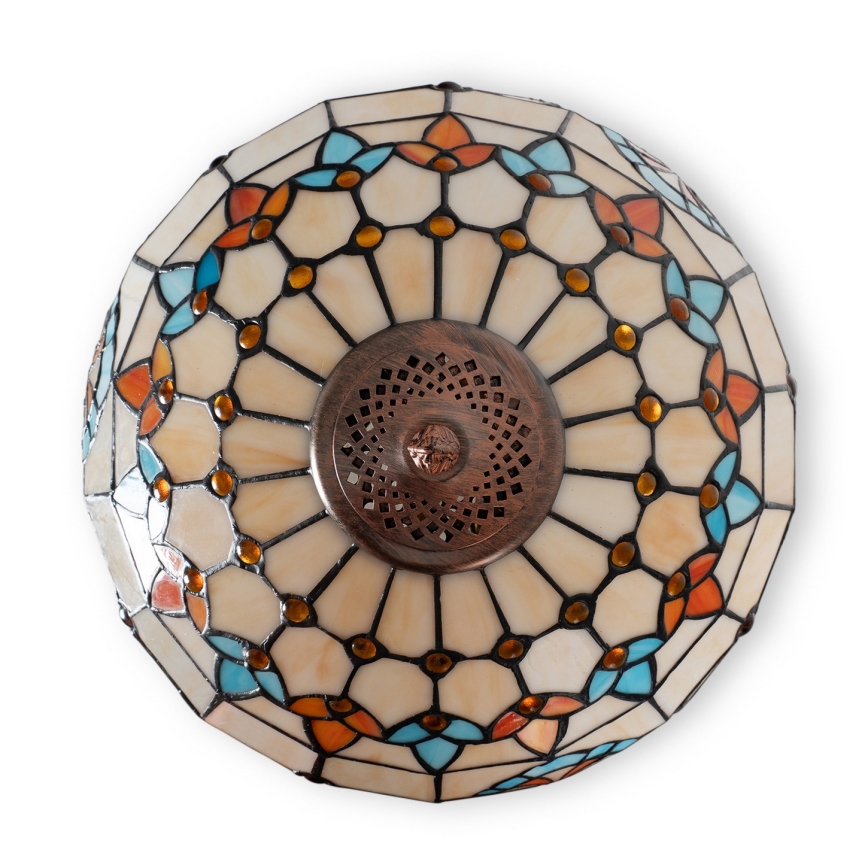 Brilagi - Επιδαπέδιο φωτιστικό Tiffany με βιτρώ MIRABELLA 2xE27/60W/230V