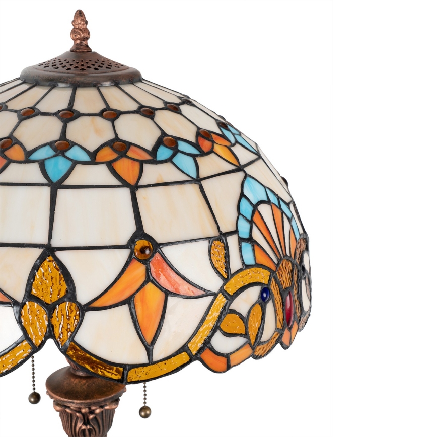 Brilagi - Επιδαπέδιο φωτιστικό Tiffany με βιτρώ MIRABELLA 2xE27/60W/230V