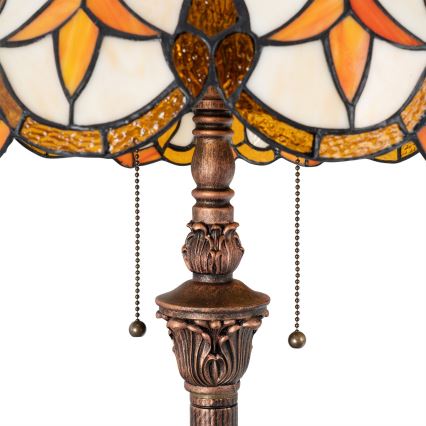 Brilagi - Επιδαπέδιο φωτιστικό Tiffany με βιτρώ MIRABELLA 2xE27/60W/230V
