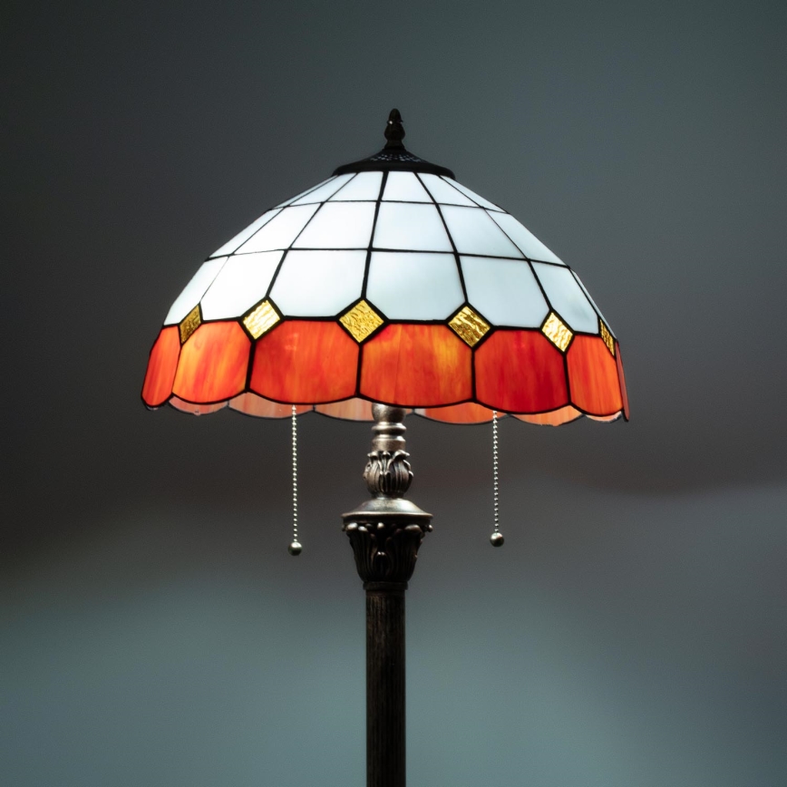 Brilagi - Επιδαπέδιο φωτιστικό Tiffany με βιτρώ SIENNA 2xE27/60W/230V