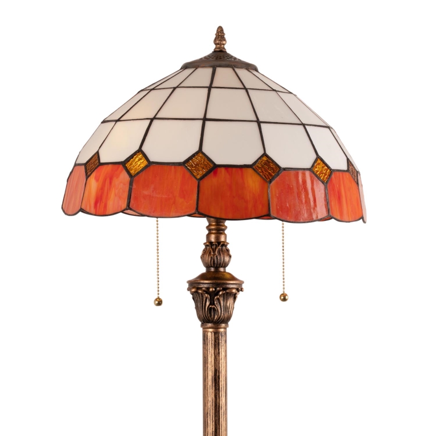 Brilagi - Επιδαπέδιο φωτιστικό Tiffany με βιτρώ SIENNA 2xE27/60W/230V