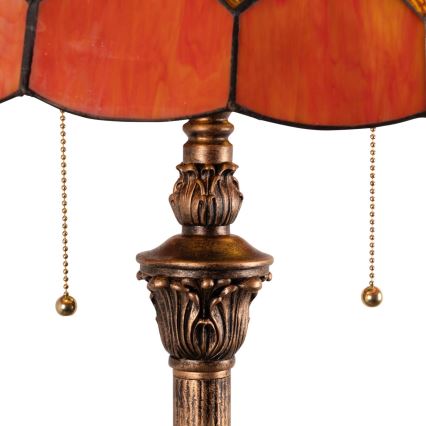 Brilagi - Επιδαπέδιο φωτιστικό Tiffany με βιτρώ SIENNA 2xE27/60W/230V