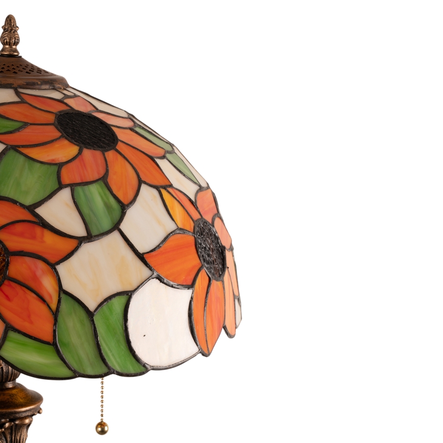 Brilagi - Επιδαπέδιο φωτιστικό Tiffany με βιτρό SUNFLOWER 2xE27/60W/230V