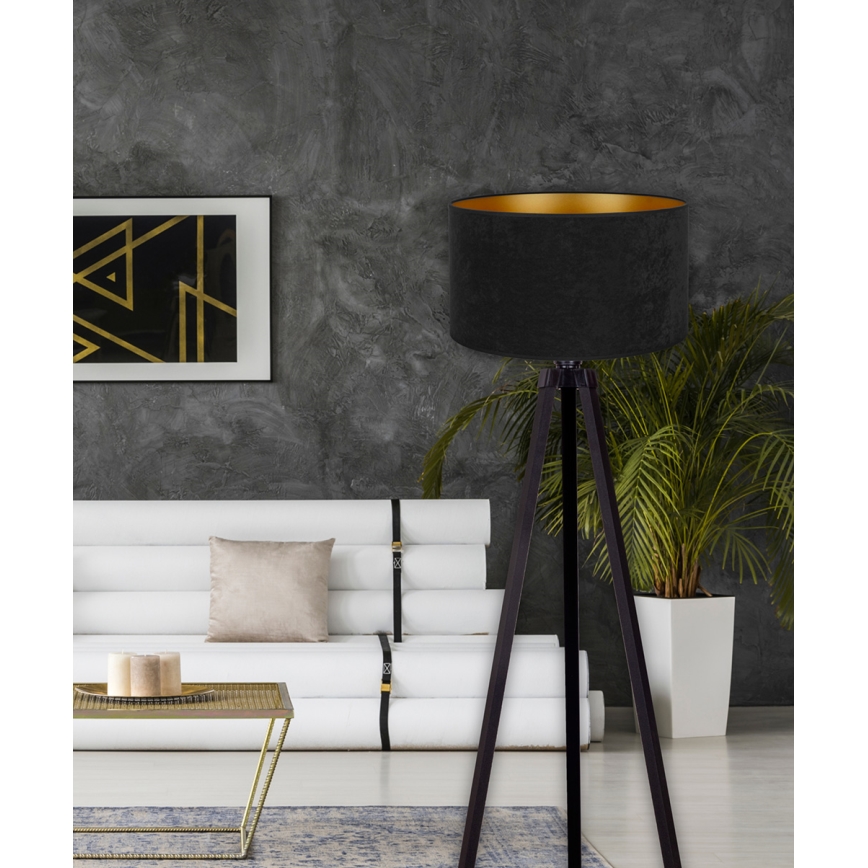 Brilagi - Επιδαπέδιο φωτιστικό VELVET 1xE27/60W/230V μαύρο/wenge