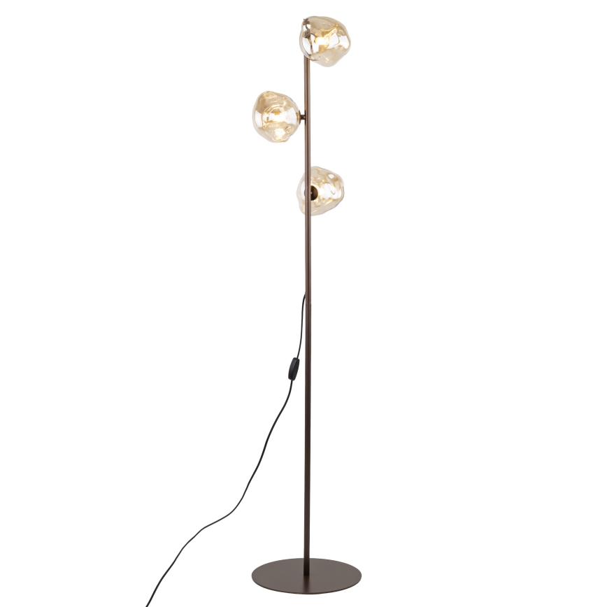 Brilagi - Επιδαπέδιο φωτιστικό VULCANO 3xG9/8W/230V καφέ/καπνιστό μπεζ