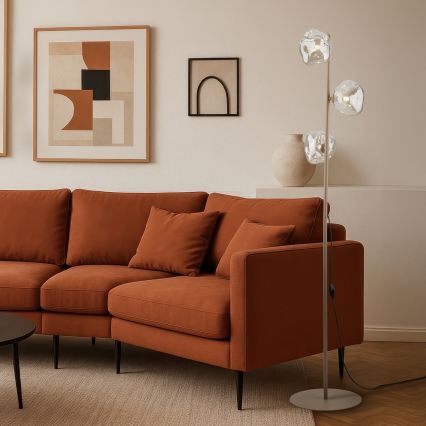 Brilagi - Επιδαπέδιο φωτιστικό VULCANO 3xG9/8W/230V μπεζ/καπνιστό μπεζ