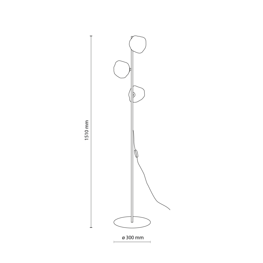 Brilagi - Επιδαπέδιο φωτιστικό VULCANO 3xG9/8W/230V μπεζ/καπνιστό μπεζ