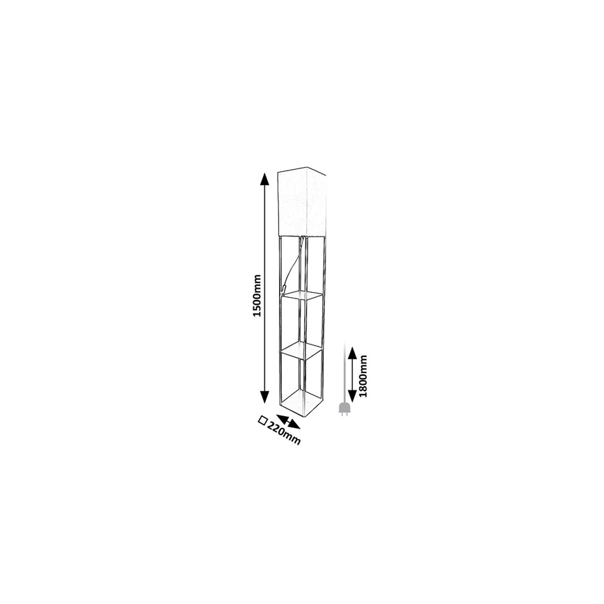 Brilagi - Επιδαπέδιο φωτιστικό με ράφια GRADUS 1xE27/40W/230V 150 cm γκρι/μπεζ