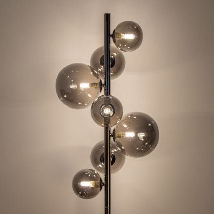 Brilagi - Επιδαπέδιο LED φωτιστικό MILLA 7xG9/3W/230V μαύρο χρώμιο/καπνιστό