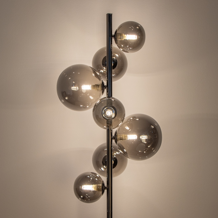 Brilagi - Επιδαπέδιο LED φωτιστικό MILLA 7xG9/3W/230V μαύρο χρώμιο/καπνιστό