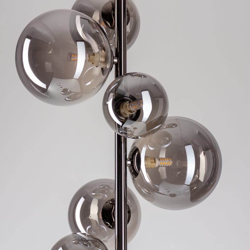 Brilagi - Επιδαπέδιο LED φωτιστικό MILLA 7xG9/3W/230V μαύρο χρώμιο/καπνιστό