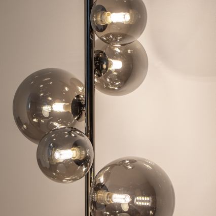 Brilagi - Επιδαπέδιο LED φωτιστικό MILLA 7xG9/3W/230V μαύρο χρώμιο/καπνιστό