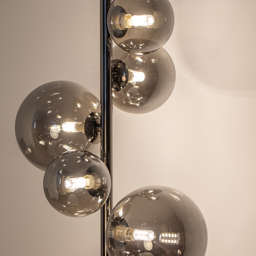 Brilagi - Επιδαπέδιο LED φωτιστικό MILLA 7xG9/3W/230V μαύρο χρώμιο/καπνιστό