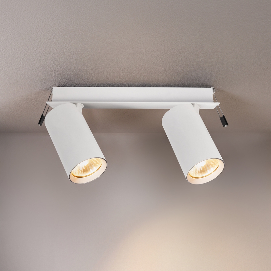 Brilagi - Εντοιχισμένο φωτιστικό οροφής SELE 2xGU10/30W/230V λευκό