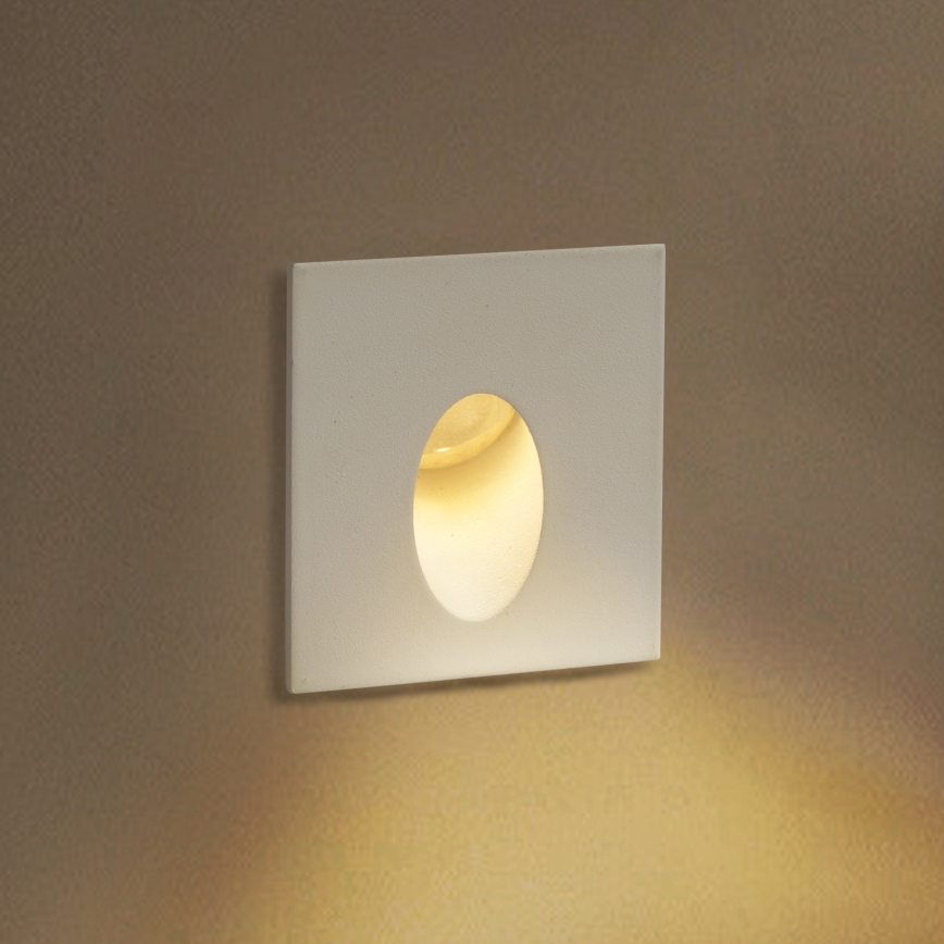Brilagi - Εντοιχισμένο εξωτερικό φωτιστικό LED STAIRDOT LED/2W/230V λευκό IP65 τετράγωνο