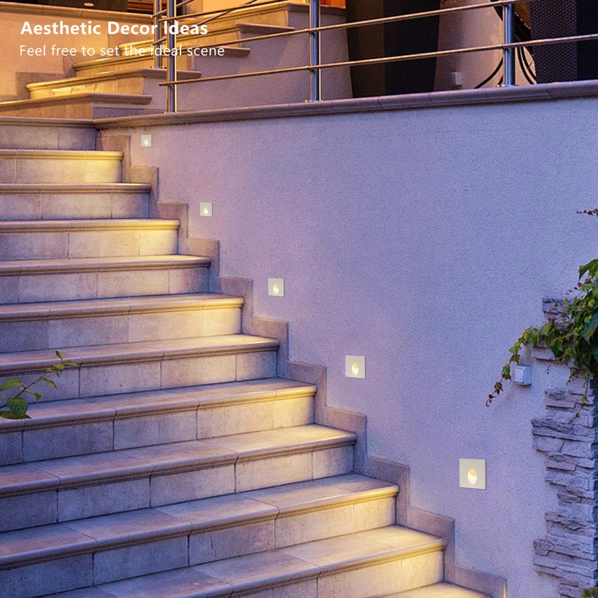 Brilagi - Εντοιχισμένο εξωτερικό φωτιστικό LED STAIRDOT LED/2W/230V λευκό IP65 τετράγωνο