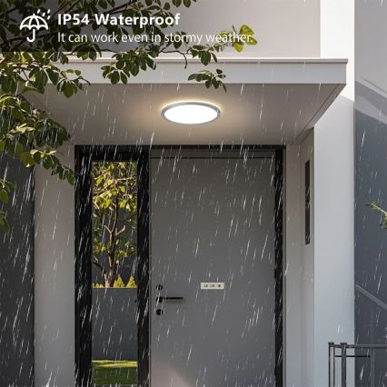 Brilagi - Φωτιστικό οροφής LED για μπάνιο ULTRA SLIM, 18 W, 230 V, Ø 30 cm, ασημί, IP54