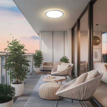 Brilagi - Φωτιστικό οροφής LED για μπάνιο ULTRA SLIM, 18 W, 230 V, Ø 30 cm, ασημί, IP54