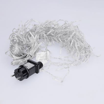 Brilagi - Εξωτερική LED γιρλάντα 200xLED/8 λειτουργίες 13m IP44 ψυχρό λευκό σταλακτίτες