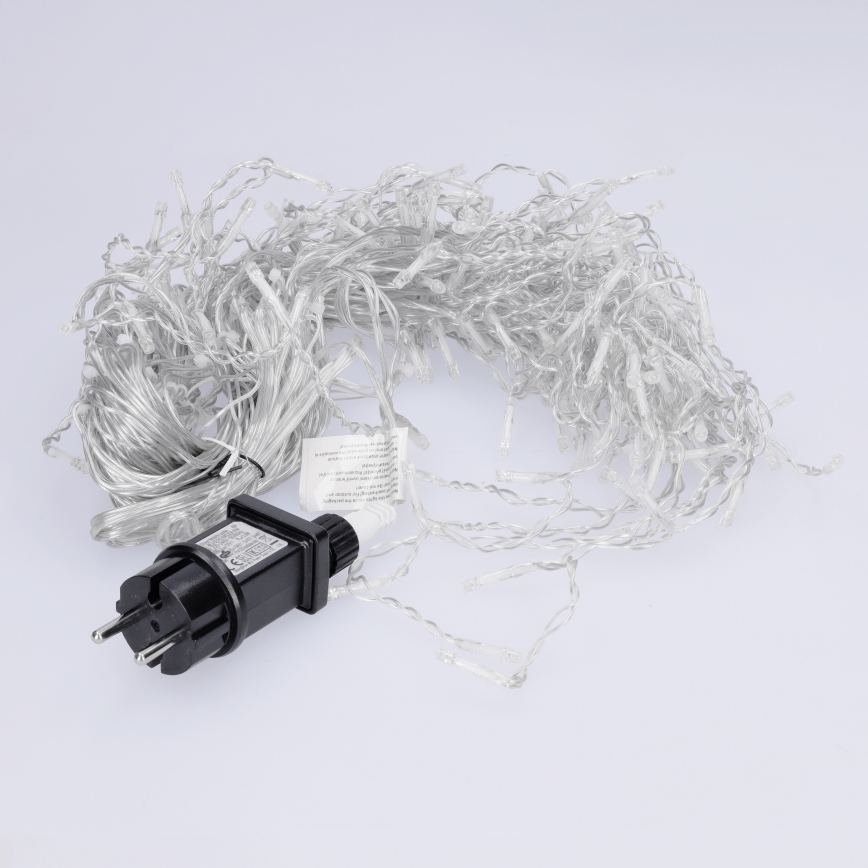 Brilagi - Εξωτερική LED γιρλάντα 200xLED/8 λειτουργίες 13m IP44 ψυχρό λευκό σταλακτίτες