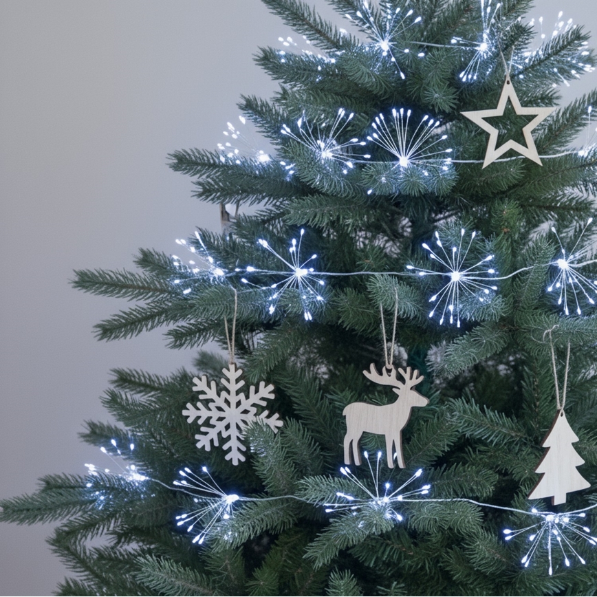 Brilagi - Εξωτερική γιρλάντα LED 150xLED 5m IP44 ψυχρό λευκό, εφέ πυροτεχνημάτων