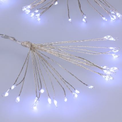 Brilagi - Εξωτερική γιρλάντα LED 150xLED 5m IP44 ψυχρό λευκό, εφέ πυροτεχνημάτων
