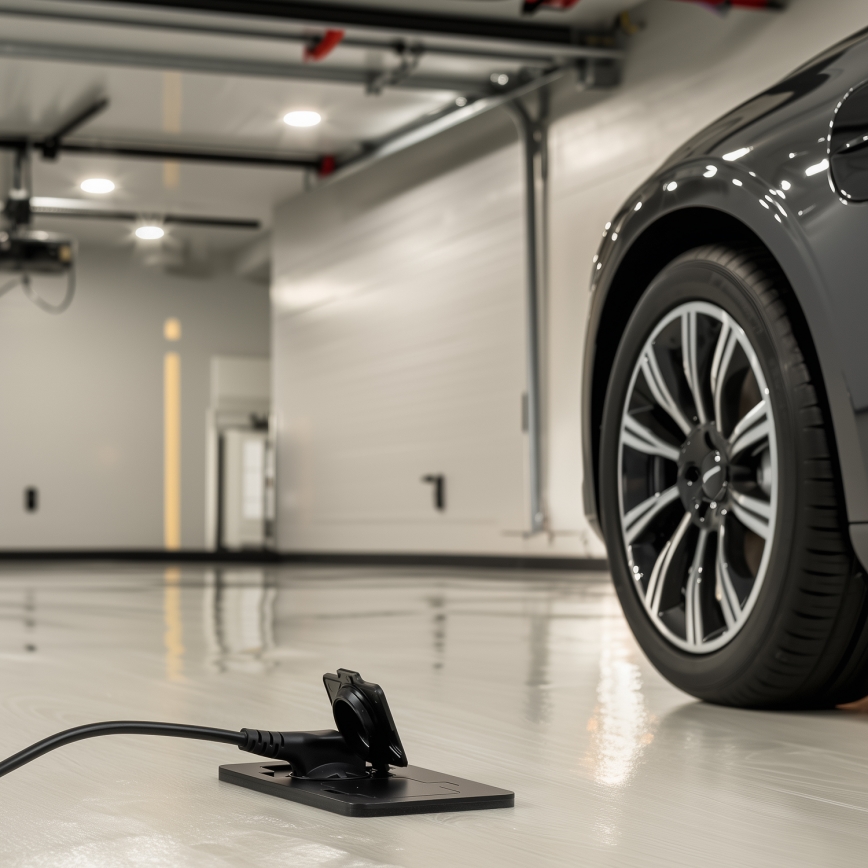 Brilagi - Εξωτερική ενσωματωμένη στο δάπεδο διπλή πρίζα IP55, μαύρη, ορθογώνια