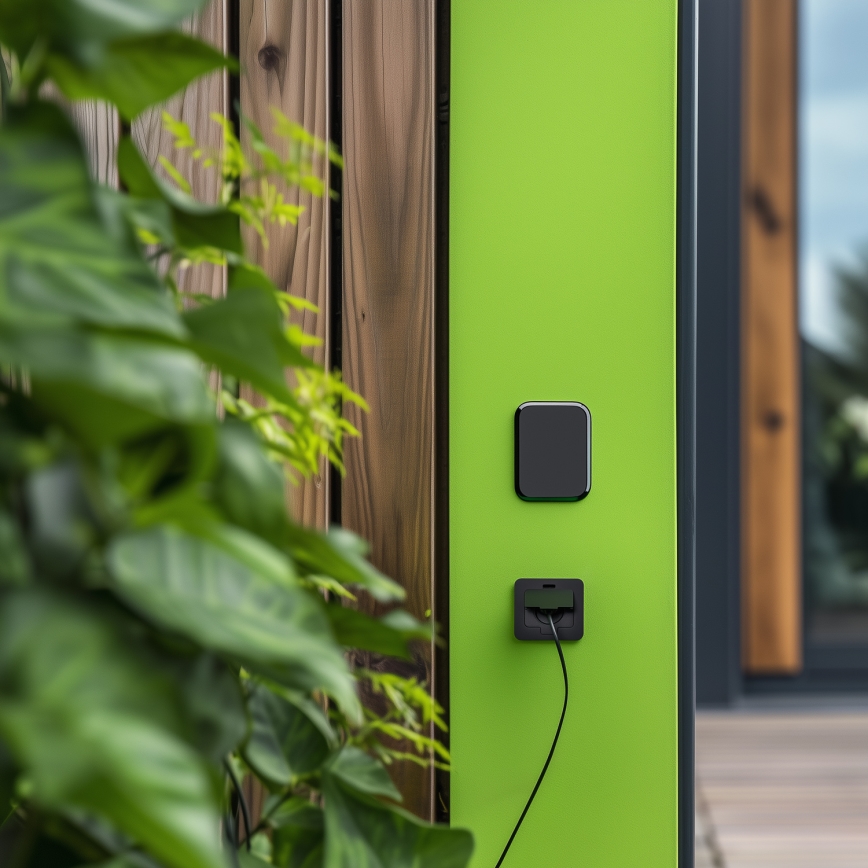 Brilagi - Εξωτερική εντοιχισμένη πρίζα δαπέδου IP55, μαύρη, ορθογώνια