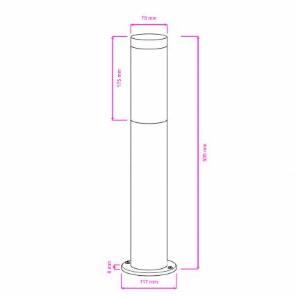 BRILAGI - Εξωτερικό φωτιστικό ELIA 1xE27/20W/230V IP44 50 cm ανθρακί