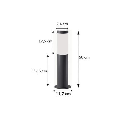 BRILAGI - Εξωτερικό φωτιστικό ELIA 1xE27/20W/230V IP44 50 cm ανθρακί