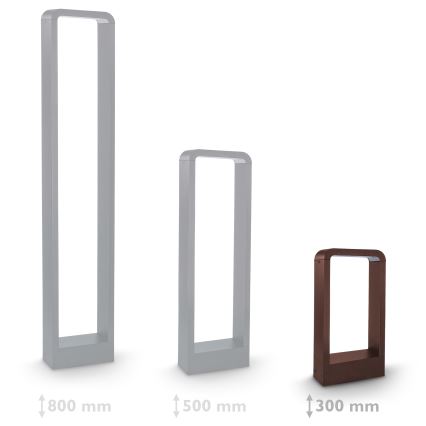 Brilagi - Εξωτερικό φωτιστικό LED BARI LED/7W/230V 3000/4000/6000K καφέ IP54 30 cm