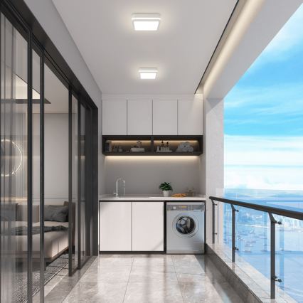 Brilagi - Εξωτερικό φωτιστικό LED BENE LED/18W/230V 22x22 cm λευκό IP54