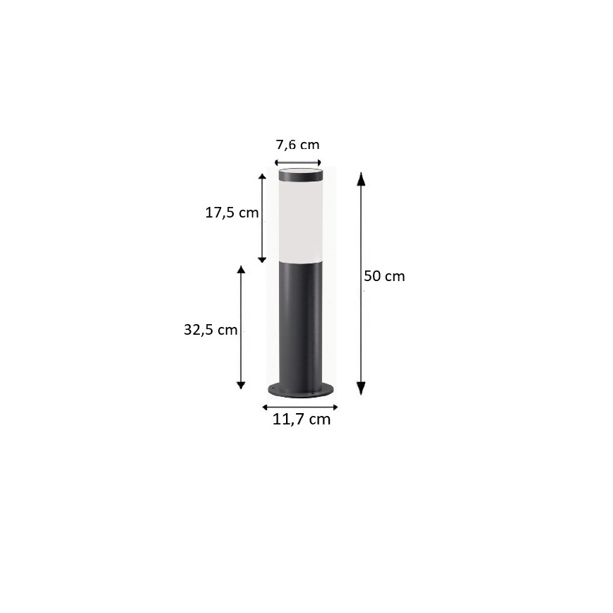 BRILAGI - Εξωτερικό φωτιστικό LED ELIA 1xE27/7W/230V 4000K IP44 50 cm ανθρακί