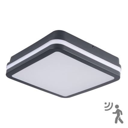 Brilagi - LED εξωτερικό φωτιστικό με αισθητήρα BENE LED/18W/230V 22x22 cm ανθρακί IP54