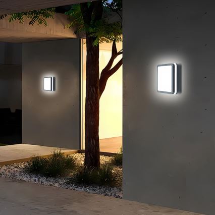 Brilagi - LED εξωτερικό φωτιστικό με αισθητήρα BENE LED/18W/230V 22x22 cm ανθρακί IP54