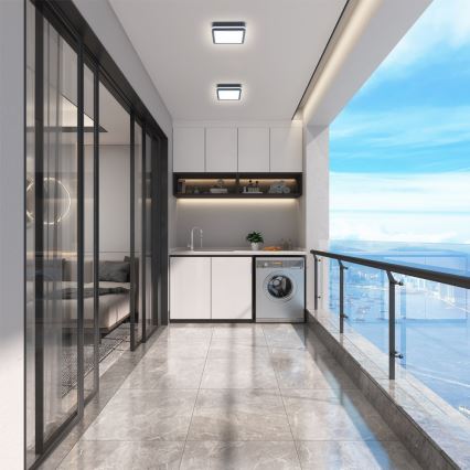 Brilagi - LED εξωτερικό φωτιστικό με αισθητήρα BENE LED/18W/230V 22x22 cm ανθρακί IP54