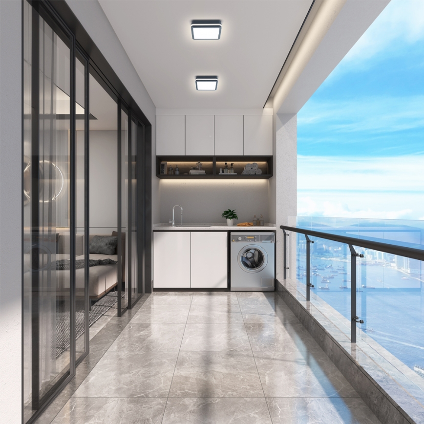 Brilagi - LED εξωτερικό φωτιστικό με αισθητήρα BENE LED/18W/230V 22x22 cm ανθρακί IP54