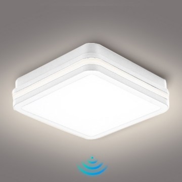 Brilagi - εξωτερικό φωτιστικό LED με αισθητήρα BENE LED/24W/230V 26x26 cm λευκό IP54