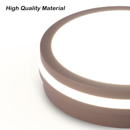 Brilagi - Εξωτερικό φωτιστικό LED με αισθητήρα BENE LED/24W/230V Ø 26 cm καφέ IP54