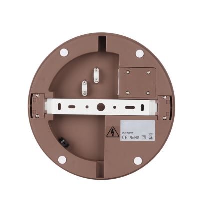 Brilagi - Εξωτερικό φωτιστικό LED με αισθητήρα BENE LED/24W/230V Ø 26 cm καφέ IP54