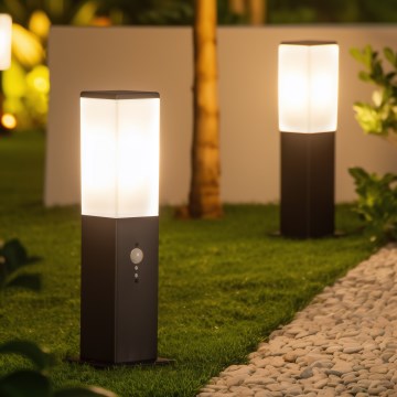 Brilagi - Εξωτερικό φωτιστικό NOVA με αισθητήρα, 1x E27, 15W, 230V, 40 εκ., IP44, μαύρο