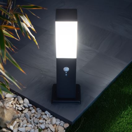 Brilagi - Εξωτερικό φωτιστικό NOVA με αισθητήρα, 1x E27, 15W, 230V, 40 εκ., IP44, μαύρο