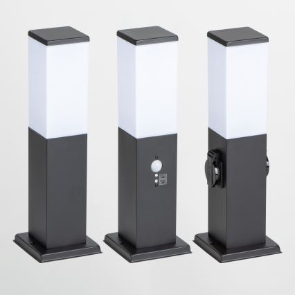 Brilagi - Εξωτερικό φωτιστικό NOVA με αισθητήρα, 1x E27, 15W, 230V, 40 εκ., IP44, μαύρο