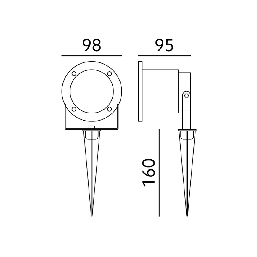 BRILAGI - Εξωτερικό φωτιστικό TERRA 1xGU10/50W/230V IP65 σε απόχρωση σκουριάς