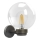 Brilagi - Εξωτερικό φωτιστικό τοίχου HARBOR 1xE27/40W/230V IP33 ανθρακί/διάφανο