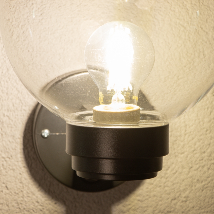 BRILAGI - Εξωτερικό φωτιστικό τοίχου HARBOR 1xE27/40W/230V IP33 ανθρακί/διάφανο